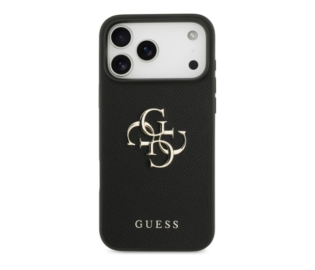 Guess Grained Big 4G & Classic Logo do iPhone 17 Pro Max czarny - 1365540 - zdjęcie 2